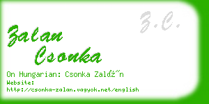 zalan csonka business card